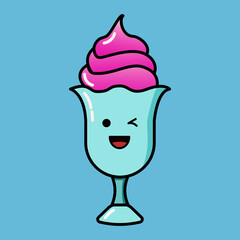 ice cream in a glass