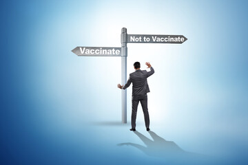 Businessman facing dilemma of vaccination