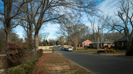 street at sunset