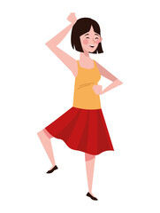 woman dancing character healthy lifestyle
