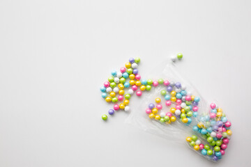 pastel round candies