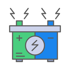 Battery icon vector