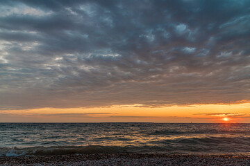 Obraz premium Sunset on Superior Lake