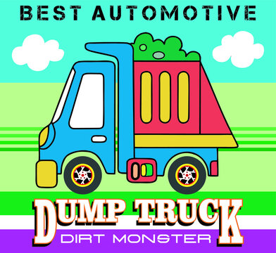 Truck pictures vector illusration for your t shirt