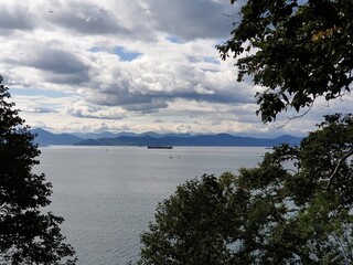 clouds over the river
