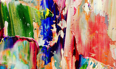 Colorful abstract painting background. . Fluid ink Color texture. Intensive multicolor mix of oil...