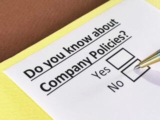 One person is answering question about company policies.