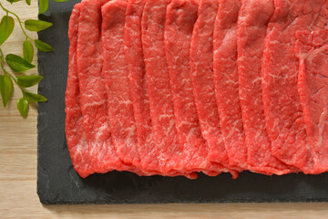 国産黒毛和牛スライス　すき焼き用
