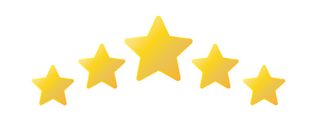 Obraz premium Five stars icon isolated on white background. Stars rating review icon. Vector illustration