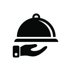 Food platter icon vector graphic illustration