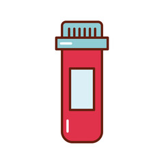 medical tube test laboratory flat icon