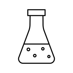 medical flask tube test laboratory line icon
