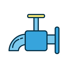water tap flat style icon