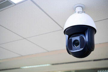 Closed-circuit television,Security CCTV camera or surveillance system in background of Checkpoint