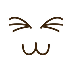 rabbit cartoon face emoticon icon