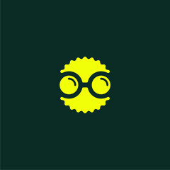 Circle sun sunglasses logo design