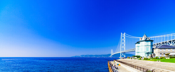 明石海峡大橋 別名 パールブリッジ ローアングル Wall Mural Show999