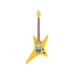 Obraz premium electric guitar yellow color instrument icon