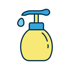 soap in bottle flat style icon