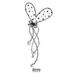 love, heart, vector illustration hand drawing, doodle, for valentines day special, black and white cutie heart and all of 