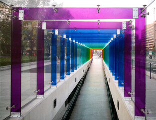 Colorful, abstract, colorful paintings, hallway