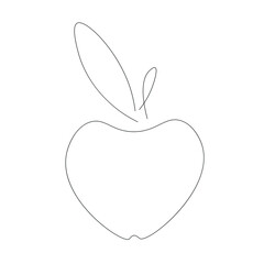 Apple icon on white background, vector illustration