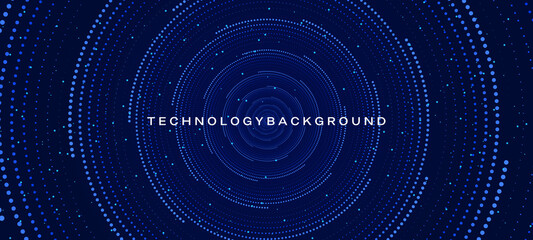 Hi tech Digital futuristic technology background . Abstract texture background . Halftone spiral background . 