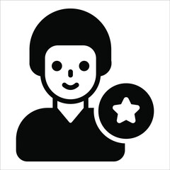 sale man vector glyph icon, shopping and discount sale icon.