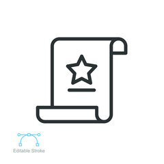 Coupon line icon. Seat ticket symbol. Event ribbon tag label. promotion retail business logo can be use for website and app. Editable stroke vector illustration design on white background. EPS 10