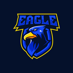Eagle mascot logo design illustration for sport or e-sport team