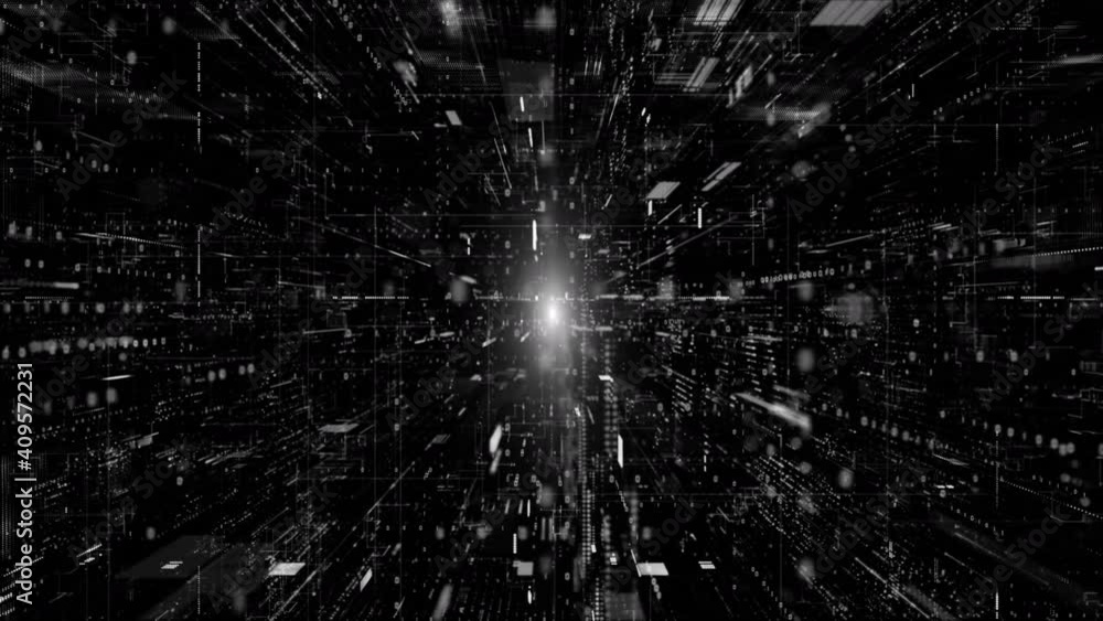 Poster digital cyberspace and digital data network connections concept. transfer digital data hi-speed inte