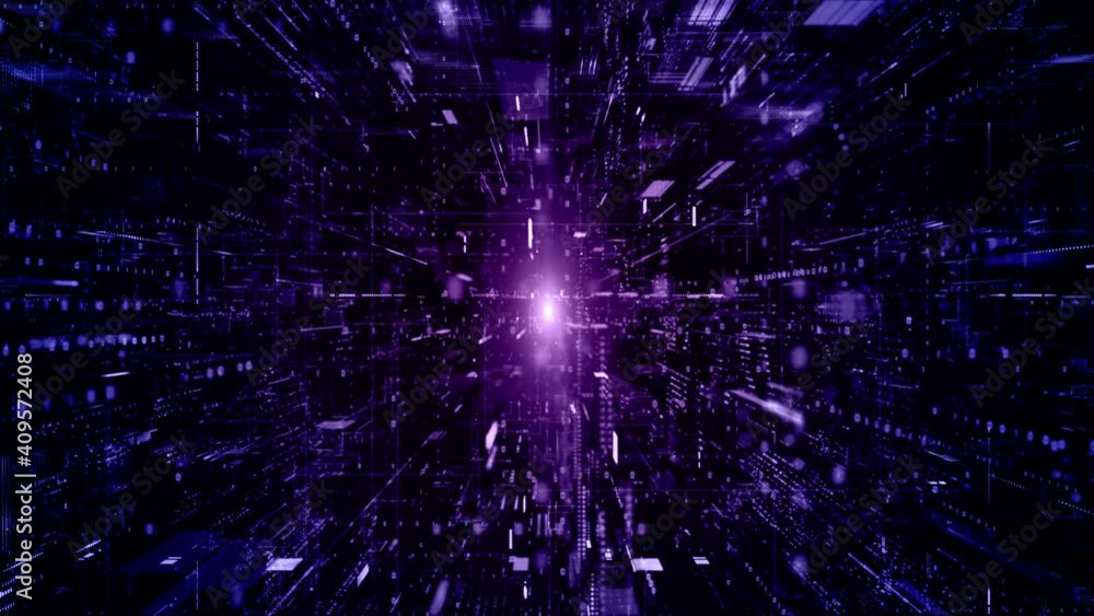 Poster digital cyberspace and digital data network connections concept. transfer digital data hi-speed inte