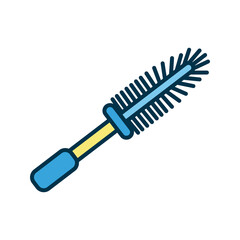 bottlebrush tool flat style icon