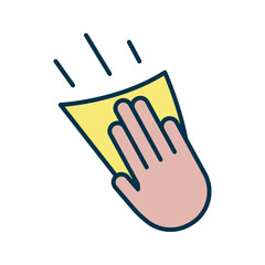 hand cleaning surface flat style icon