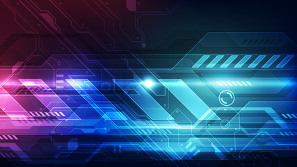 Vector Abstract futuristic technology background concept, Illustration high digital