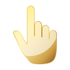 Cursor icon. Gold cursor. Hand icon