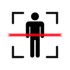 Body scan logo. Man scan icon. Vector illustration.