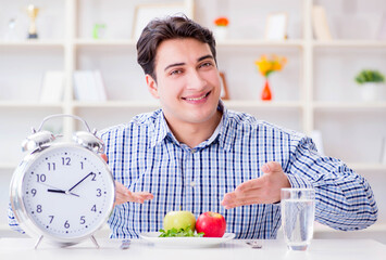 Concept of slow service in the restaurant