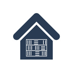 School Icon. Education, kindergarten, library, education zone, school location icon. 