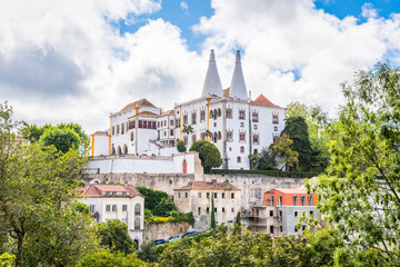 Fototapeta na wymiar Palace of Sintra, also known as the 