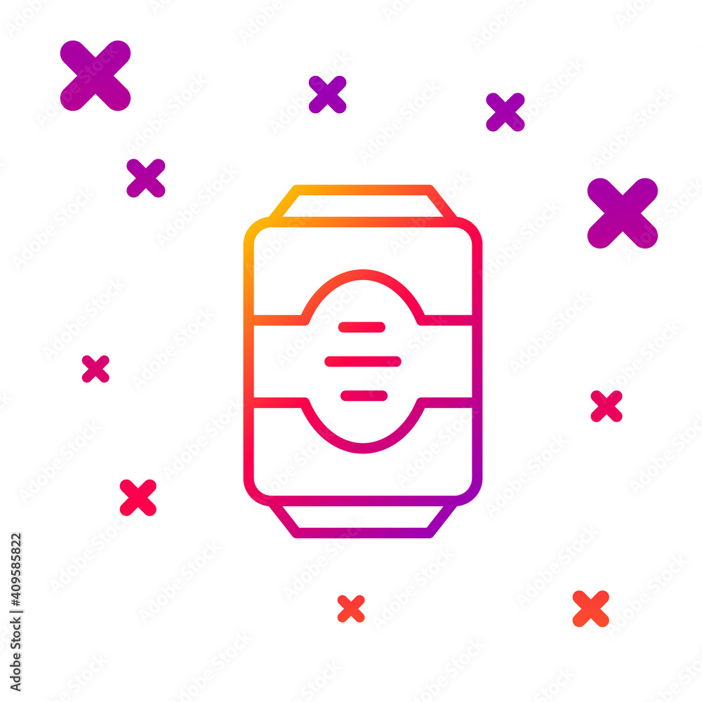 Poster color line energy drink icon isolated on white background. gradient random dynamic shapes. vector.