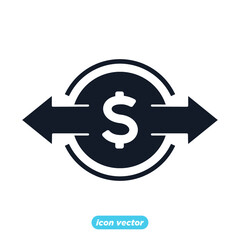 Currency exchange Vector Icon. Money symbol vector illustration