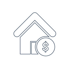 Home loan icon. Home share, money,  insurance, security, protection icon.