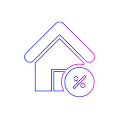 Home loan icon. Home share, money,  insurance, security, protection icon.