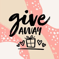 Giveaway giving free gifts and presents in media