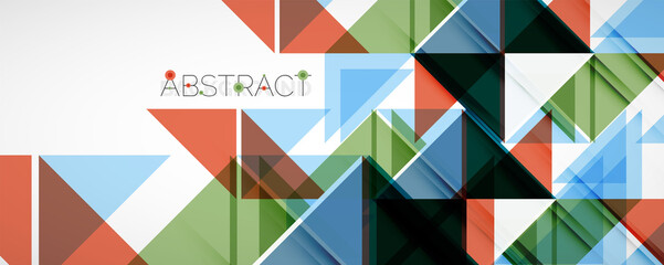 Set of vector triangle geometric backgrounds. Vector illustration for covers, banners, flyers and posters and other designs