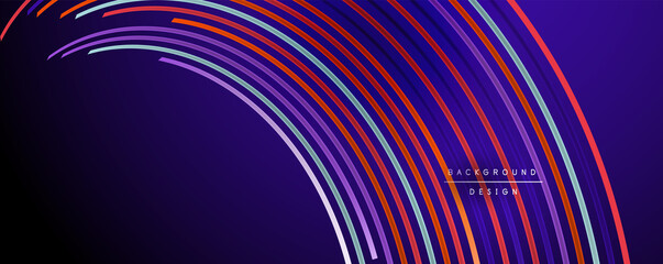Abstract colorful lines vector background. Internet, big data and technology connections concept, abstract template