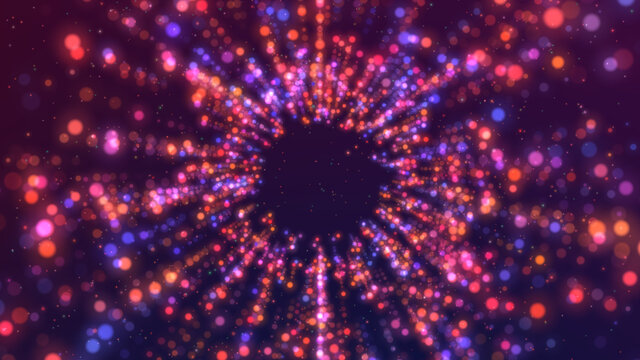 Glittering Particle Tunnel, Background Shining Particles