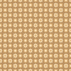 Vector seamless geometric stars pattern. Brown background.