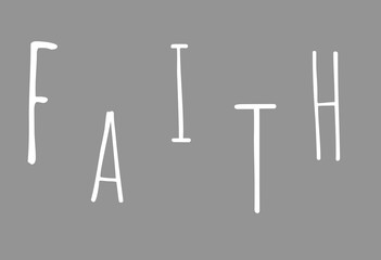 Faith typography letter Illustration image